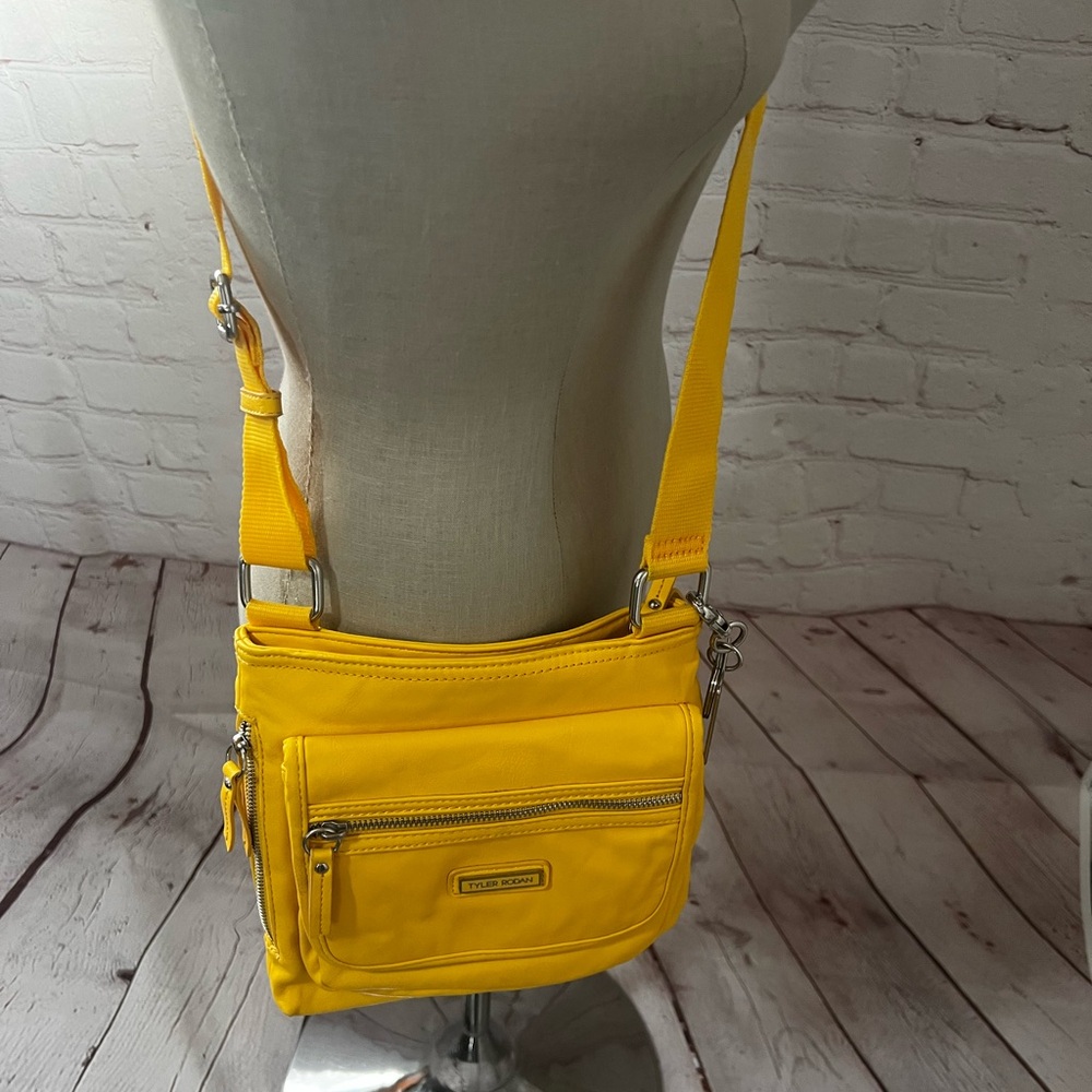 Yellow Crossbody Bag with Adjustable Strap